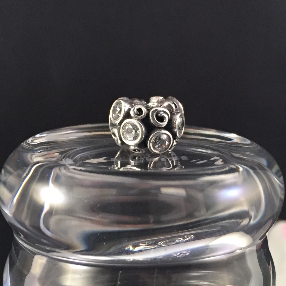 Authentic PANDORA 925 Silver Primrose Clear CZ - Picture 6 of 8